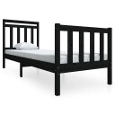 vidaXL Sengeramme svart heltre 75x190 cm 2FT6 Small Single