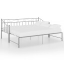 vidaXL Uttrekkbar ramme til sovesofa grå metall 90x200 cm