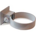 Plastmo plastrørholder 2 pakning Ø75 mm grå gray 75mm