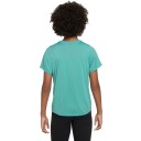 Nike G Dri Fit One Std SS Top HBR Padel  og tennis T shirt jente Grön/Vit XS