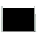 vidaXL Uttrekkbar sidemarkise 100x500 cm svart