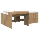  Barneseng med skrivebord Artisan eik 80 x 200 cm Konstruert tre
