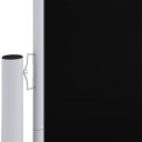 vidaXL Uttrekkbar sidemarkise 160x1200 cm svart