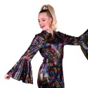 Thetru B.v. Disco Jumpsuit Svart Fargeskimrende Kostyme XX-Large 3591-0100-0XXL