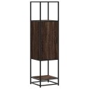  Highboard brun eik 35,5x35x139 cm konstruert tre og metall 8721102840975