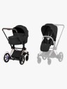 Cybex E Priam Rosegold Med Liggedel Sepiablack