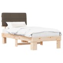 Sengeramme med Polstret Hodegjerde Gråbrun 90 x 190 cm