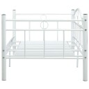 vidaXL Ramme til dagseng hvit metall 90x200 cm