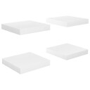vidaXL Flytende vegghyller 4 stk h?yglans hvit 23x23,5x3,8 cm MDF