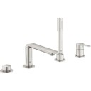 Grohe Lineare 4 Hulls Badekarbatteri Børstet Supersteel