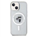 Karl Lagerfeld Klhmp15shgkcnot Iphone 15 6.1" Transparent Hardcase Karl&Choupette Glitter Magsafe