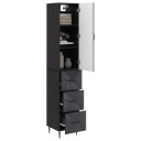 vidaXL Skapsett 2 pcs Svart 33 x 34,5 x 90 cm Konstruert tre