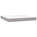 vidaXL Pocket Spring Sengemadrass Medium Lys Grå 160x200x20 cm Stoff