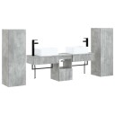 vidaXL Baderomsinnredningssett 5 stk. Betonggrå 33 x 34,5 x 100 cm