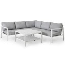 Brafab Belfort hjørnesofa hvit/grå Brafab