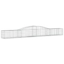 vidaXL Gabionkurver buede 6 stk 400x50x40/60 cm galvanisert jern