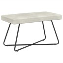 vidaXL benk Ensfarget Krem 80 x 40 x 45 cm Fløyel