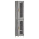 vidaXL Highboard grå sonoma 34,5x34x180 cm konstruert tre 8720845488451