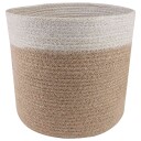 vidaXL Plantepotte Sett 2 pcs Naturlig og Hvit Ø 21 x 21 cm