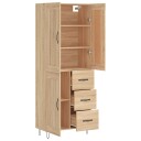  Highboard sonoma eik 69,5x34x180 cm konstruert tre