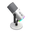 Fifine Am8 RGB Dynamisk Mikrofon USB/XLR Hvit