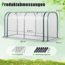 Minidrivhus med rulleglidelåsdør – PE deksel 2 i 1 design