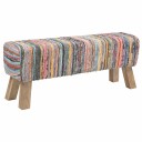 vidaXL benk 110 x 30 x 45 cm Ekte Lær Flerfarget