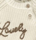 Lil" Atelier Genser   Strikk   NbfEmlen   Turtledove/Lovely   Lil Atelier   62   Genser Beige Brun Hvit