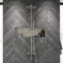 Semplice Termostatsett SRL10 S03 Rain DeLuxe RHB30 ø30cm Krom