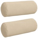  Bolster puter 2 pcs Krem Ø 15 x 40 cm Mikrofiber stoff