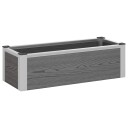vidaXL Høybed Grå 75 x 30 x 22 cm WPC og Aluminium