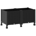 vidaXL Hagekrukke med hjul Svart 80 x 40 x 44 cm PP