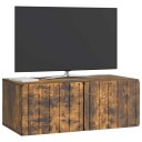  Vegghengt TV skap Røkt Eik 78,5 x 41 x 30 cm Konstruert tre