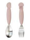Done by Deer ™ Spoon & Fork Set YummyPlus Sea friends i rosa