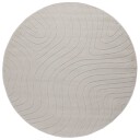  Områdetepper Rund PALMERAS Krem Ø 160 CM Polyester
