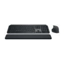 Logitech MX Keys S Trådløst Tastatur og Mussett Nordisk Grafitt med Håndleddstøtte