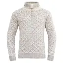Devold Unisex Svalbard Wool Zip Neck  Offwhite/grey L