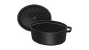 Staub La Cocotte oval gryte støpejern 2,35 L Svart