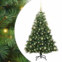  Kunstig juletre med 150 LED med stativ grønn 120 cm PE og PVC