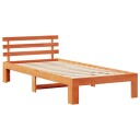  Furu Sengeramme Vokset brun Massivt tre 80 x 200 cm Holdbar