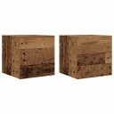  Vegghengte TV-benker 2 stk gammelt tre 30,5x30x30 cm 8721158438300