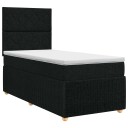 vidaXL Kontinentalseng med madrass Svart 90 x 190 cm Stoff