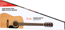 Fender Fa-115 Deadnought Pack, Walnut M/bag, Reim, Plekter Og Strenger