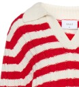 Grunt Polo bluse   Strikk   Fany   Off White/Rød   Grunt   14 år 164   Genser Hvit