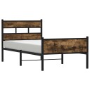  Sengeramme uten madrass røkt eik 90x200 cm konstruert tre 8721158378187