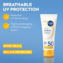 NIVEA Sun UV Sensitive Ansiktskrem SPF 50+ 40 ml