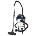 vidaXL Våt-/tørrstøvsuger 1200 W 30 L sølv