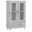 vidaXL Highboard betonggrå 69,5x31x115 cm konstruert tre