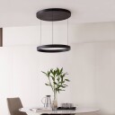 Lucande Philine LED-hengelampe Ø 60 cm svart