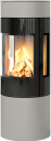 Rais Viva L 120 nikkel gasspeis med sideglass og glassdør